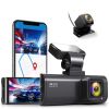 REDTIGER F7N 4K Dual Dash Cam Built-in WiFi GPS Front 4K/2.5K and Rear 1080P Dual Dash Camera for Cars; 3.16" Display; 170¬∞ Wide Angle Dashboard Came