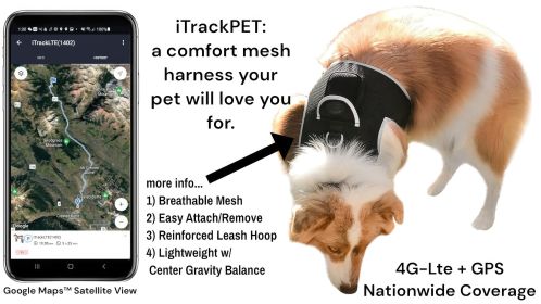Pet Tracker Waterproof GSM GPS Dog Tracking Devices Wireless Pet Security Size:XXL