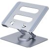 Desktop stand, universal 360 degree dual axis rotating stand for laptops and tablets, heat dissipation, lightweight folding, easy to carry, aluminum a