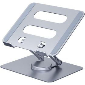 Desktop stand, universal 360 degree dual axis rotating stand for laptops and tablets, heat dissipation, lightweight folding, easy to carry, aluminum a