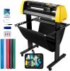 Vinyl Cutter Machine, 34 in / 870 mm Max Paper Feed Cutting Plotter, Automatic Camera Contour Cutting LCD Screen Printer w/Stand Adjustable Force and