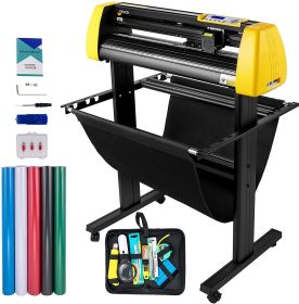 Vinyl Cutter Machine, 34 in / 870 mm Max Paper Feed Cutting Plotter, Automatic Camera Contour Cutting LCD Screen Printer w/Stand Adjustable Force and