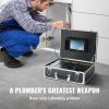 VEVOR Sewer Camera, 131 ft/40 m, 7" Screen Pipeline Inspection Camera with DVR Function, Waterproof IP68 Camera, 12pcs Adjustable LED, with a 16 GB SD
