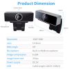 FHD 1080P Webcam USB PC Computer Webcam Auto Focus with Microphone 60-Degree Widescreen Desktop Laptop Webcam Live Streaming Webcam