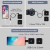 Wireless Lavalier Microphone System; Super Mini And Light 2.4GHz Wireless Microphone System With Transmitter & Receiver For DSLR Cameras And Android P