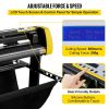 Vinyl Cutter Machine, 34 in / 870 mm Max Paper Feed Cutting Plotter, Automatic Camera Contour Cutting LCD Screen Printer w/Stand Adjustable Force and
