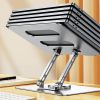 Desktop stand, universal 360 degree dual axis rotating stand for laptops and tablets, heat dissipation, lightweight folding, easy to carry, aluminum a