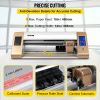 Vinyl Cutter Machine, 18 in / 450 mm Max Paper Feed Cutting Plotter, Automatic Camera Contour Cutting LCD Screen Printer w/Stand Adjustable Force and