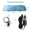 1080P Car DVR 4.3in Camera Dash Cam Camcorder Camera Recorder with 140¬∞ Angle Loop Recording Motion Detection Picture-in-Picture Display G-sensor