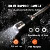 VEVOR Sewer Camera, 131 ft/40 m, 7" Screen Pipeline Inspection Camera with DVR Function, Waterproof IP68 Camera, 12pcs Adjustable LED, with a 16 GB SD