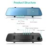 1080P Car DVR 4.3in Camera Dash Cam Camcorder Camera Recorder with 140¬∞ Angle Loop Recording Motion Detection Picture-in-Picture Display G-sensor