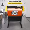 Vinyl Cutter Machine, 34 in / 870 mm Max Paper Feed Cutting Plotter, Automatic Camera Contour Cutting LCD Screen Printer w/Stand Adjustable Force and