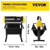 Vinyl Cutter Machine, 34 in / 870 mm Max Paper Feed Cutting Plotter, Automatic Camera Contour Cutting LCD Screen Printer w/Stand Adjustable Force and