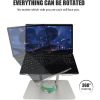 Desktop stand, universal 360 degree dual axis rotating stand for laptops and tablets, heat dissipation, lightweight folding, easy to carry, aluminum a