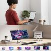 Desktop stand, universal 360 degree dual axis rotating stand for laptops and tablets, heat dissipation, lightweight folding, easy to carry, aluminum a