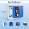 WeHere Safe Box with Digital Lock,Small Security Box use App/One-Time Password/Fixed Code/Spare Key Unlock, Safe Cabinet for Home, Office, Hotel Stora