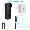 Wireless Smart Wi-Fi Video Doorbell Security Phone Doorbell Intercom Camera Two Way Audio Night Vision 1080P Motion Detection Battery Operated