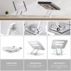 Desktop stand, universal 360 degree dual axis rotating stand for laptops and tablets, heat dissipation, lightweight folding, easy to carry, aluminum a