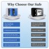 WeHere Safe Box with Digital Lock,Small Security Box use App/One-Time Password/Fixed Code/Spare Key Unlock, Safe Cabinet for Home, Office, Hotel Stora