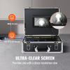 VEVOR Sewer Camera, 131 ft/40 m, 7" Screen Pipeline Inspection Camera with DVR Function, Waterproof IP68 Camera, 12pcs Adjustable LED, with a 16 GB SD