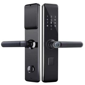 "Smart Security Handle with Digital Tuya Integration - WiFi Enabled Apartment Fingerprint Door Lock with Keys" (TYPES: CARD, SPECIAL FEATURES: ANTI PEEPE CODE)