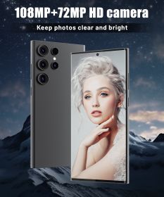 Unlocked Cell Phones,5G Smartphone,Android 13 Cell Phones,Snapdragon 8 Gen 3 with 8GB+256GB 6.8" HD Screen,108MP+72MP HD camera,Battery 6800mAh,Suppor (Color: Black)