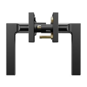 Left or Right Handing Reversible Lever Non-Locking Door Handle (Type: Door Lock Lever, Color: Black)